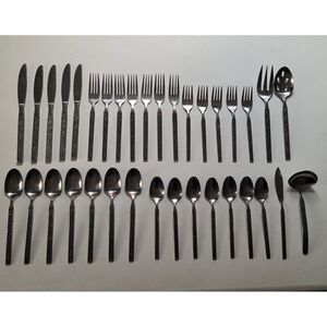 Vintage Nasco Castellano Stainless Flatware Set 35pc Korea Silverware